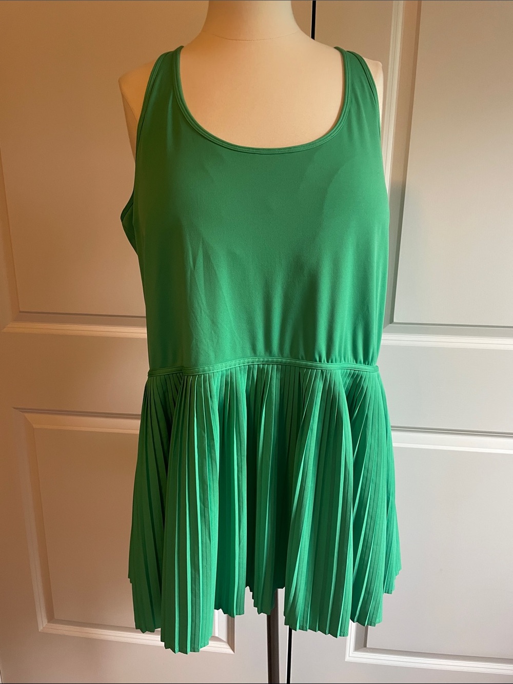 Crane Kelly Green Pleated Waist Tank Dress Size XL - Picture 3 of 9